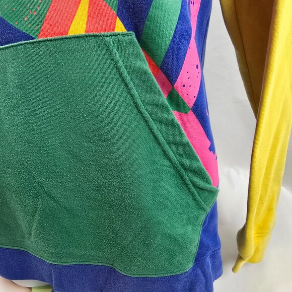 Jordan Mens Large Multicolor Graphic Hoodie Jumpman Retro 90s Style Pullover - Picture 4 of 11